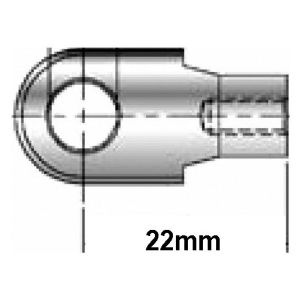 Uflex Stainless Steel Gas Spring Eyelet End Fitting Kit (Pair) (click for enlarged image)